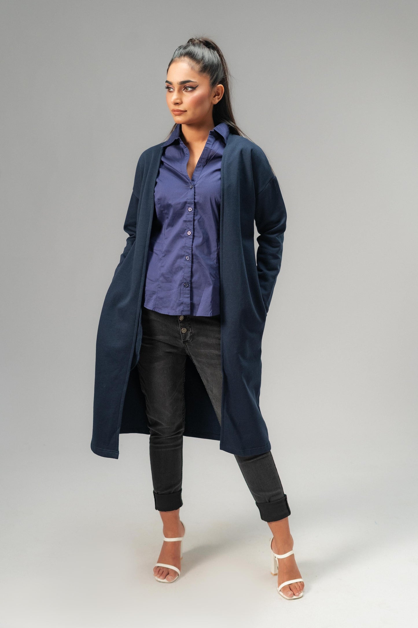 East West Women's Fleece Long Coat Women's Jacket East West 