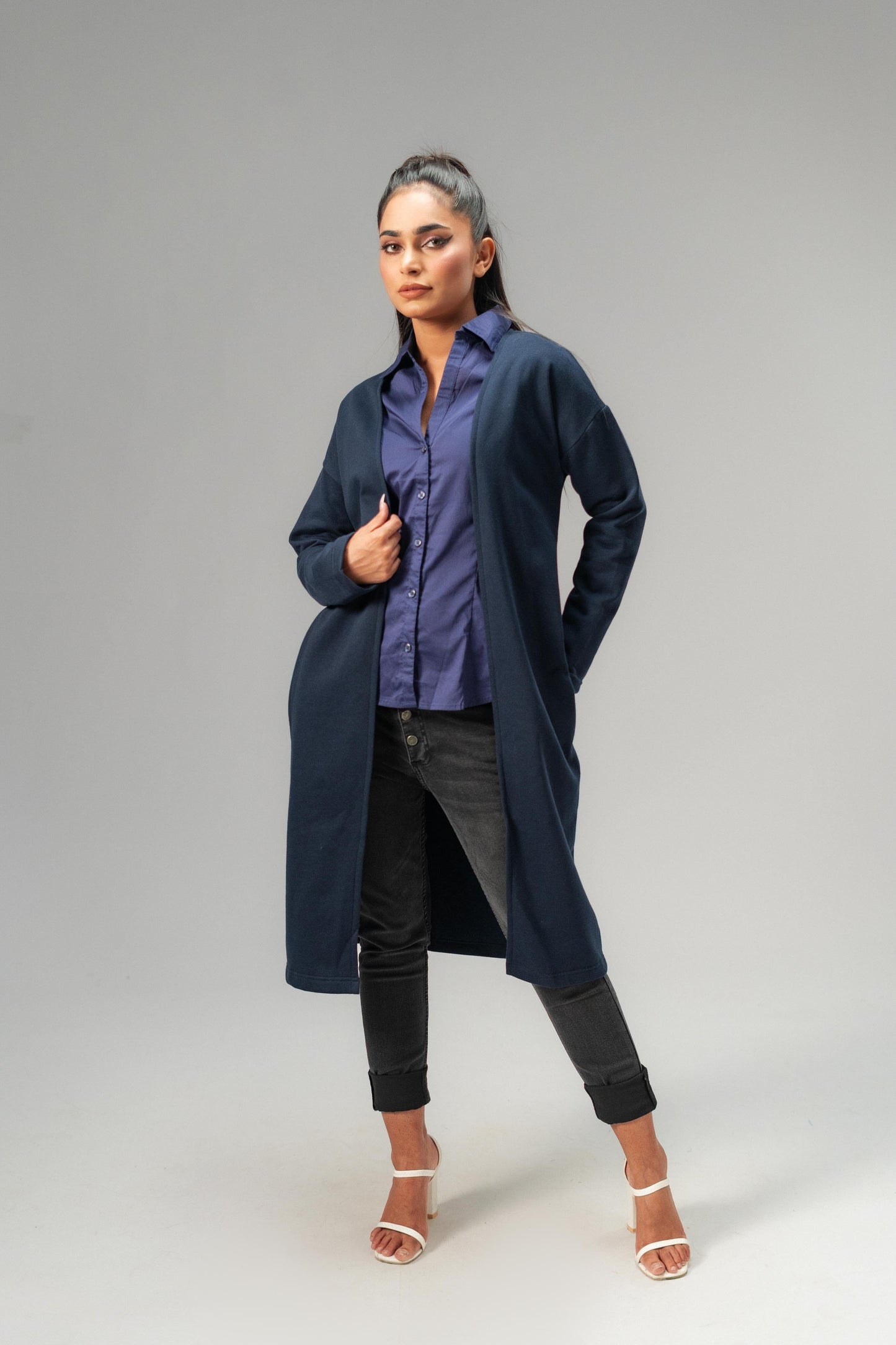 East West Women's Fleece Long Coat Women's Jacket East West 