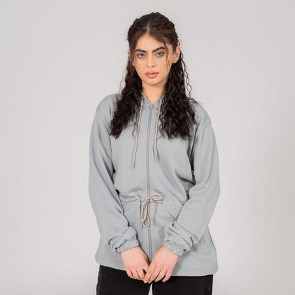 East West Women's Terry Zipper Hoodie Women's Zipper Hoodie East West Grey S 