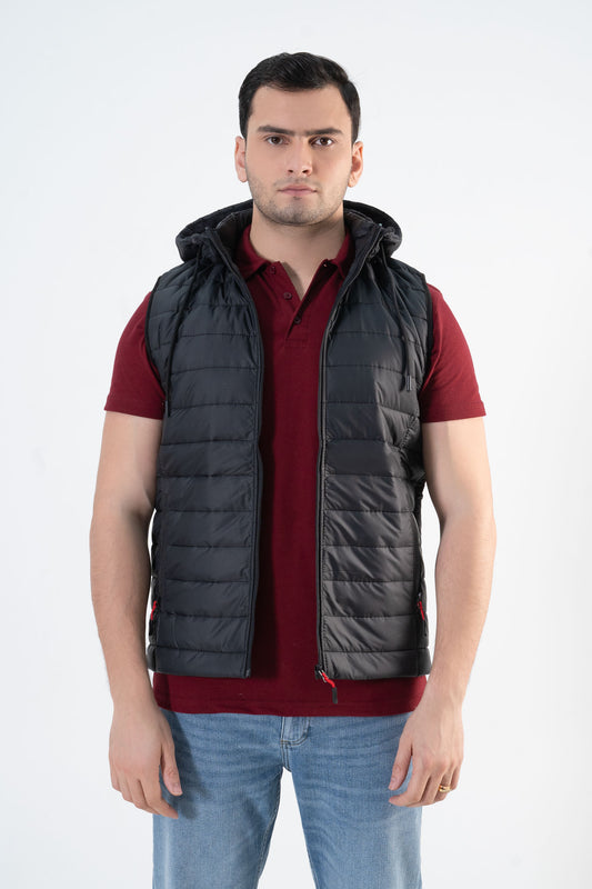 Men's Premium Detachable Hood Puffer Gilet