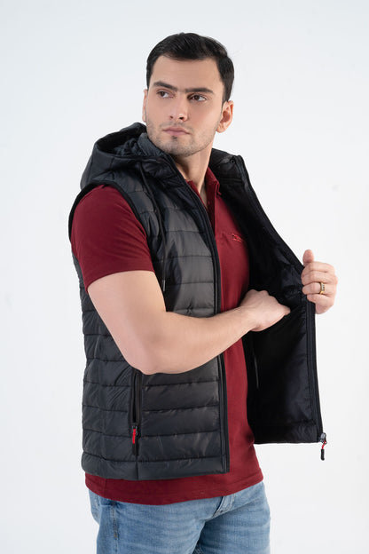 Men's Premium Detachable Hood Puffer Gilet