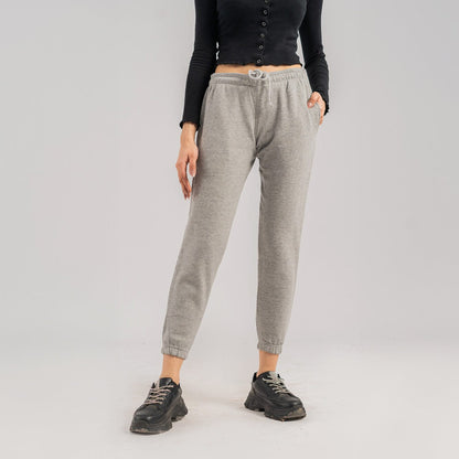 Sinsay Women's Fleece Jogger Pants Women's Trousers Fiza Heather Grey 2XS 