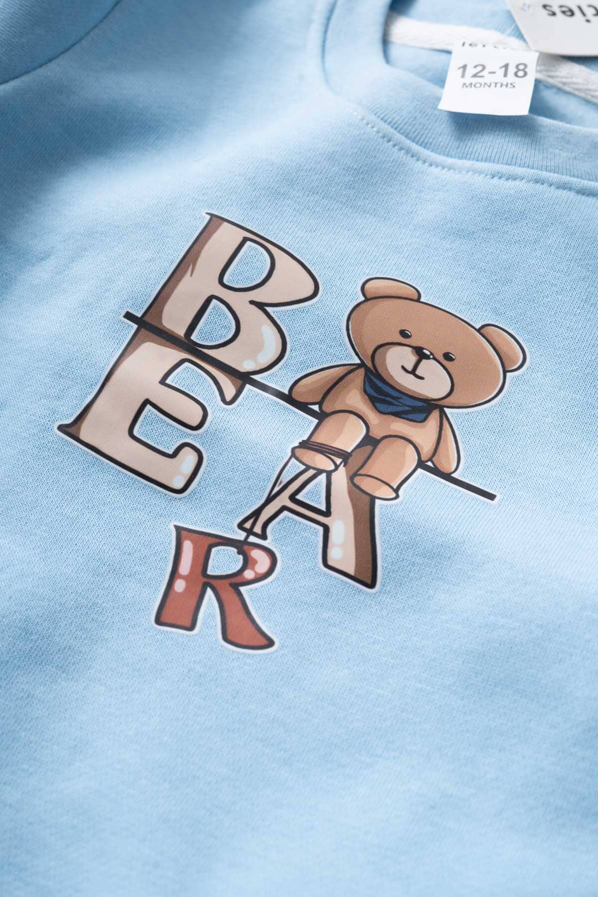 LFT Kid's Bear Printed Fleece Sweat Shirt