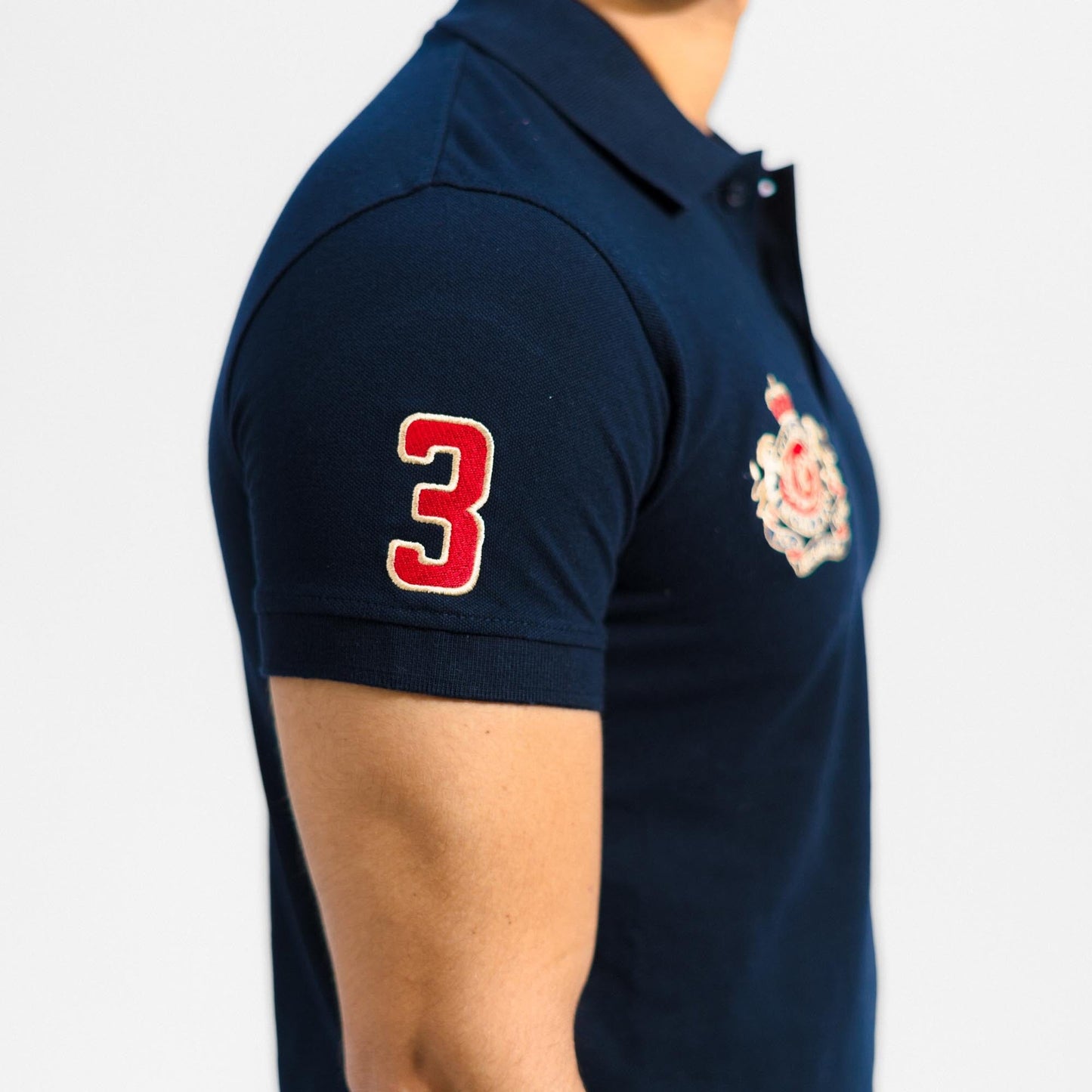 Polo Republica Men's Signature Pony & PRC Crest 3 Embroidered Short Sleeve Polo Shirt Men's Polo Shirt Polo Republica 