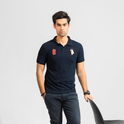 Polo Republica Men's Twin Pony & 8 Embroidered Short Sleeve Polo Shirt Men's Polo Shirt Polo Republica 