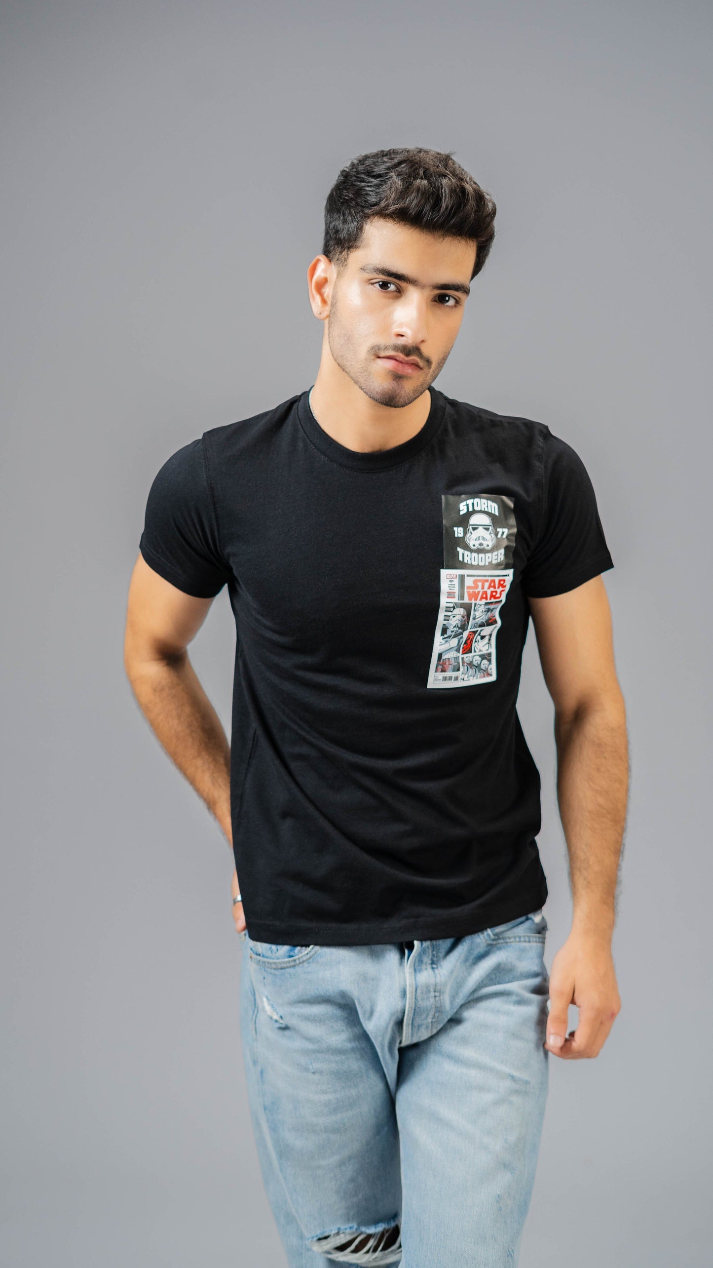 Polo Republica Men's Storm Trooper Printed Crew Neck Tee Shirt Men's Tee Shirt Polo Republica 