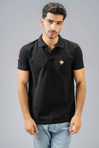 Polo Republica Men's Maple Leaf & 3 Embroidered Short Sleeve Polo Shirt Men's Polo Shirt Polo Republica 