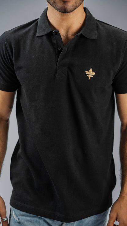 Polo Republica Men's Maple Leaf & 3 Embroidered Short Sleeve Polo Shirt Men's Polo Shirt Polo Republica 