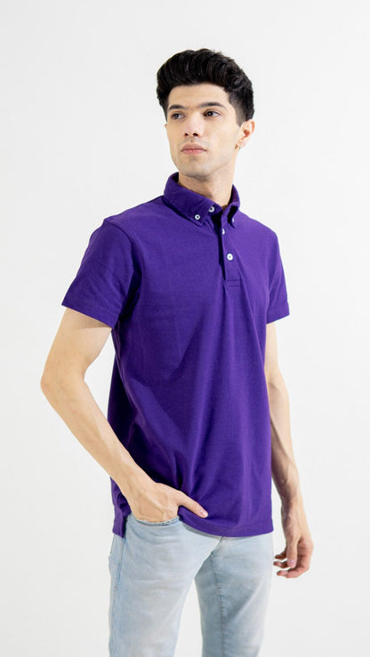 Polo Republica Men's Jetson Button Down Minor Fault Polo Shirt Minor Fault Polo Republica Purple S 