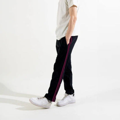 Poler Chitose Men's Super Soft Striped Minor Fault Trousers Men's Trousers IBT Black & Burgundy XS 