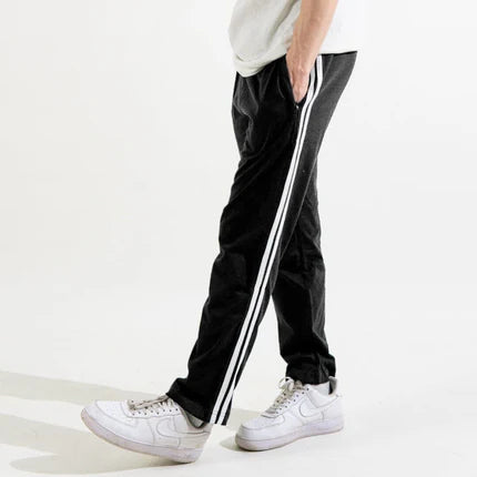 Poler Chitose Men's Super Soft Striped Minor Fault Trousers Men's Trousers IBT Black Marl & White XS 