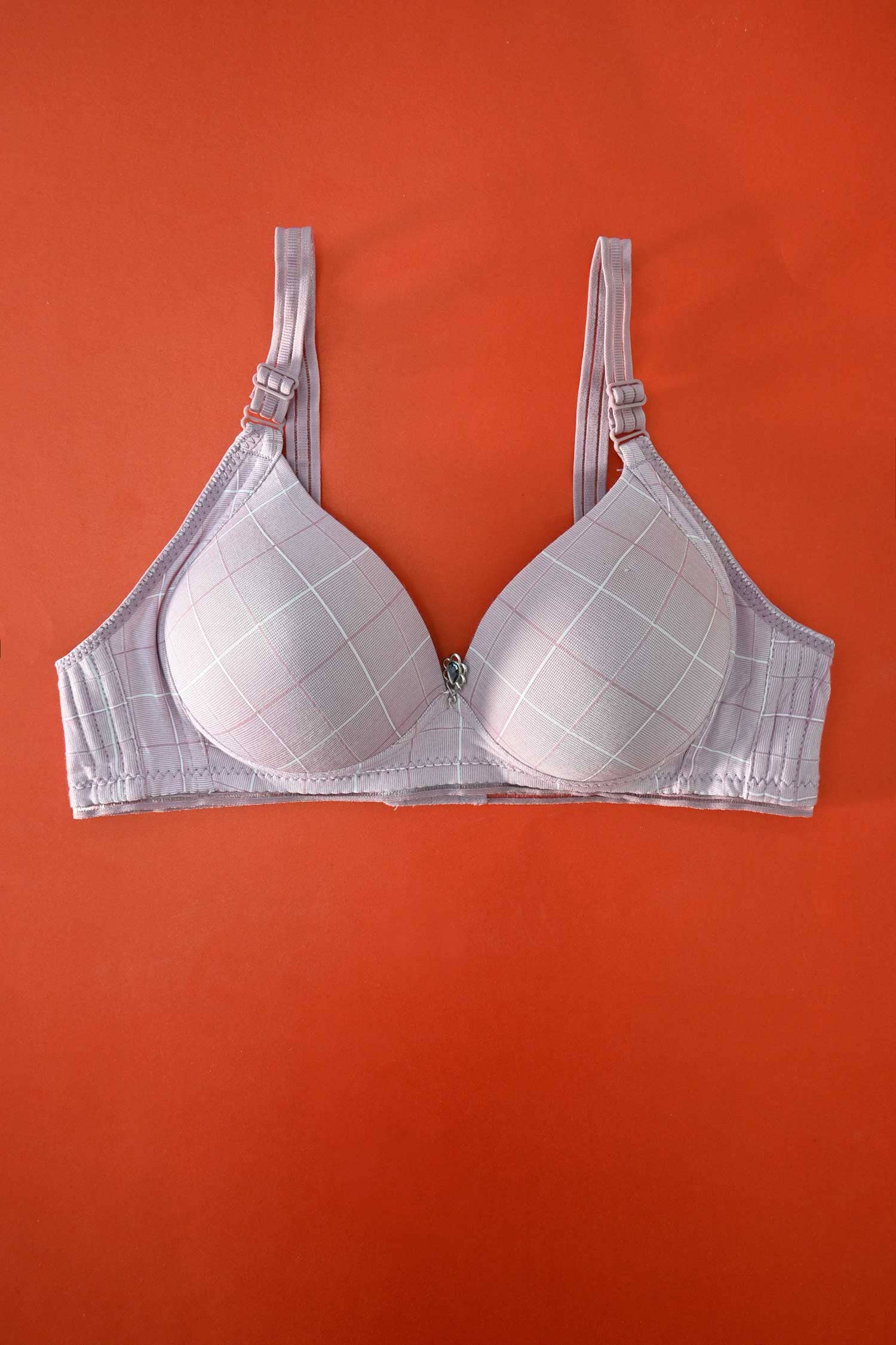 Fianxincao Women's Check Design Padded Bra Women's Lingerie Cash Purchase Kamran Mushtaq 