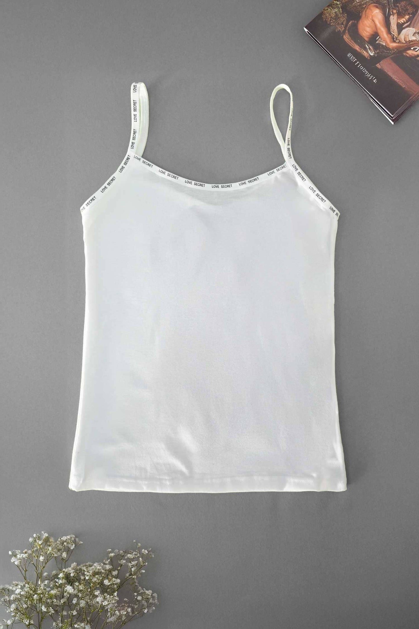 D.F.F Women's Love Secret Tank Top Women's Tank Top Cash Purchase Kamran Mushtaq White L 