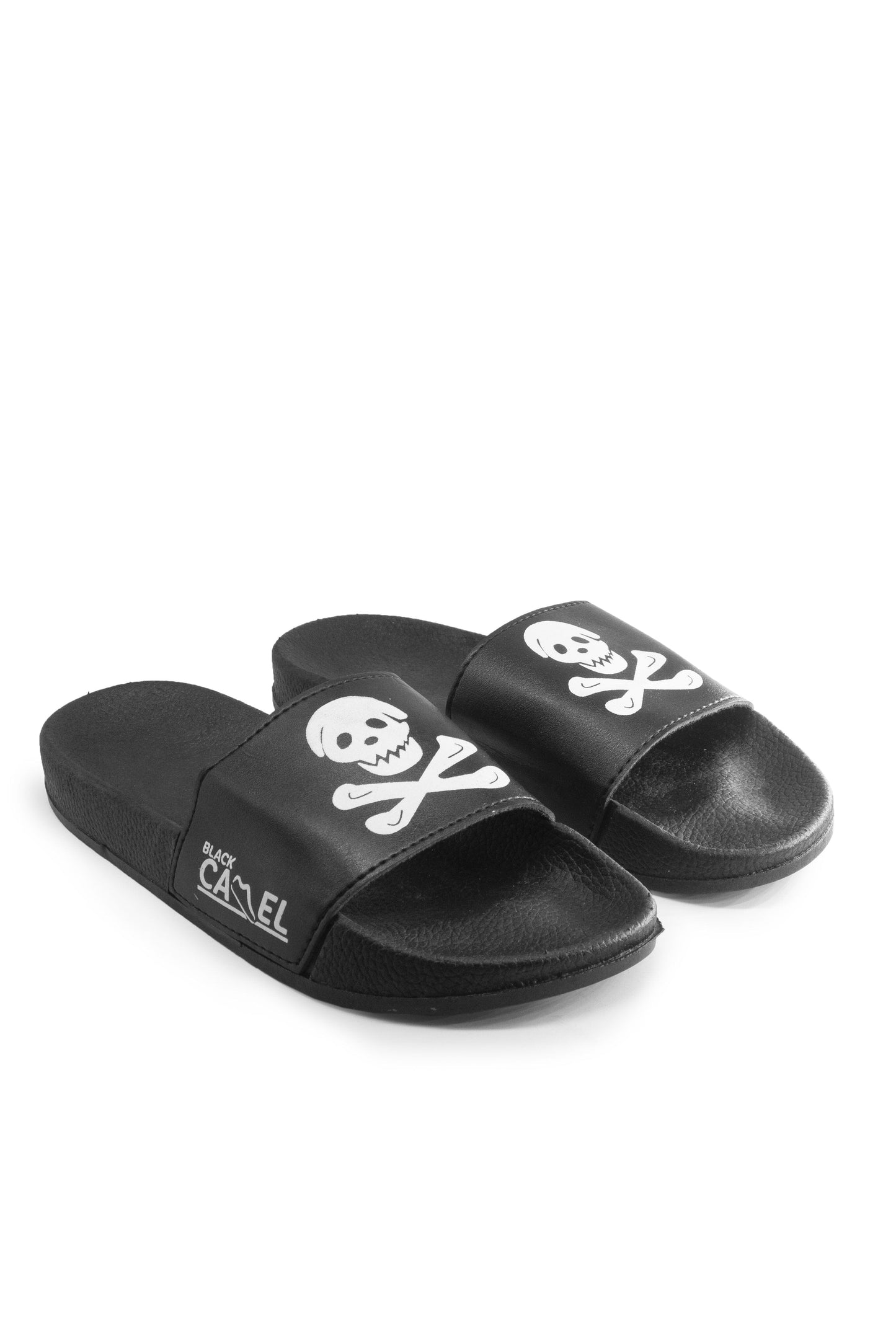 Black Camel Men's Skull Printed Premium Slides Men's Shoes Hamza Traders 