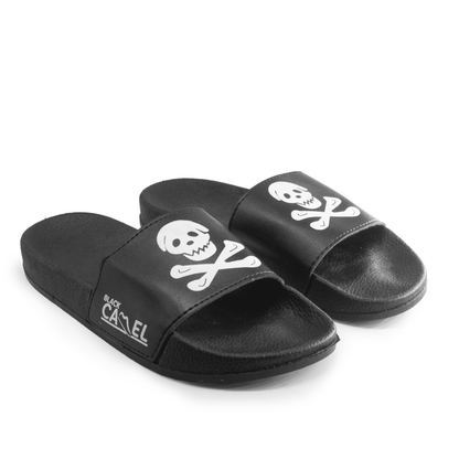 Black Camel Men's Skull Printed Premium Slides Men's Shoes Hamza Traders Black EUR 39 