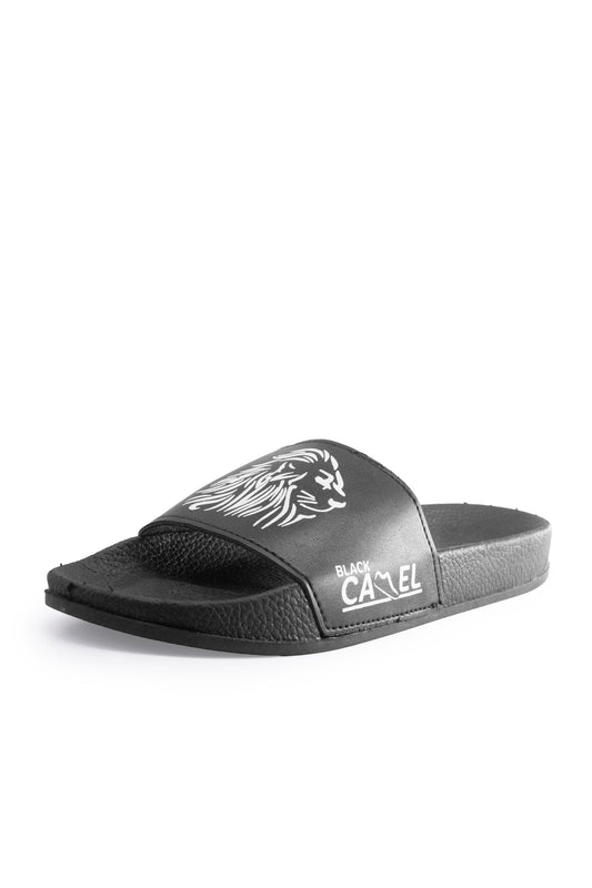 Black Camel Men's Alpha Lion Printed Slides Men's Shoes Hamza Traders 