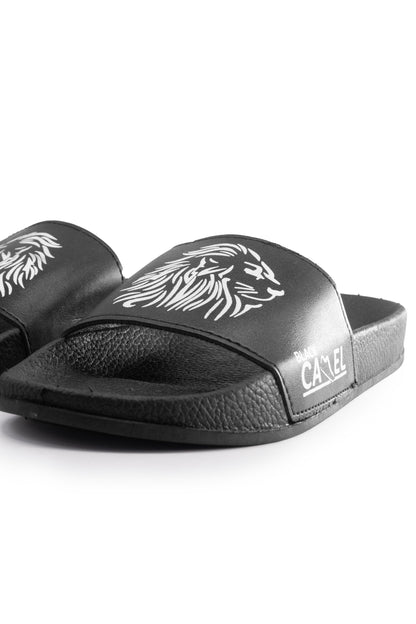 Black Camel Men's Alpha Lion Printed Slides Men's Shoes Hamza Traders 