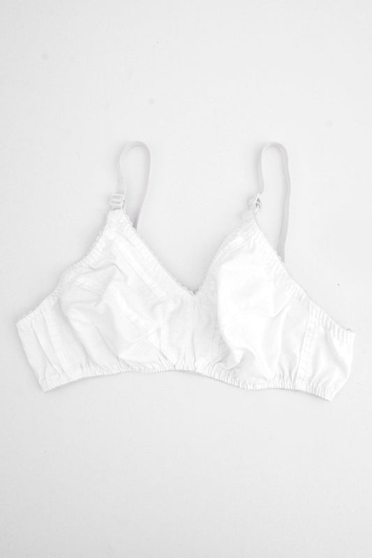 ZB Women's Basic Cotton Bra Women's Lingerie ST White 34 