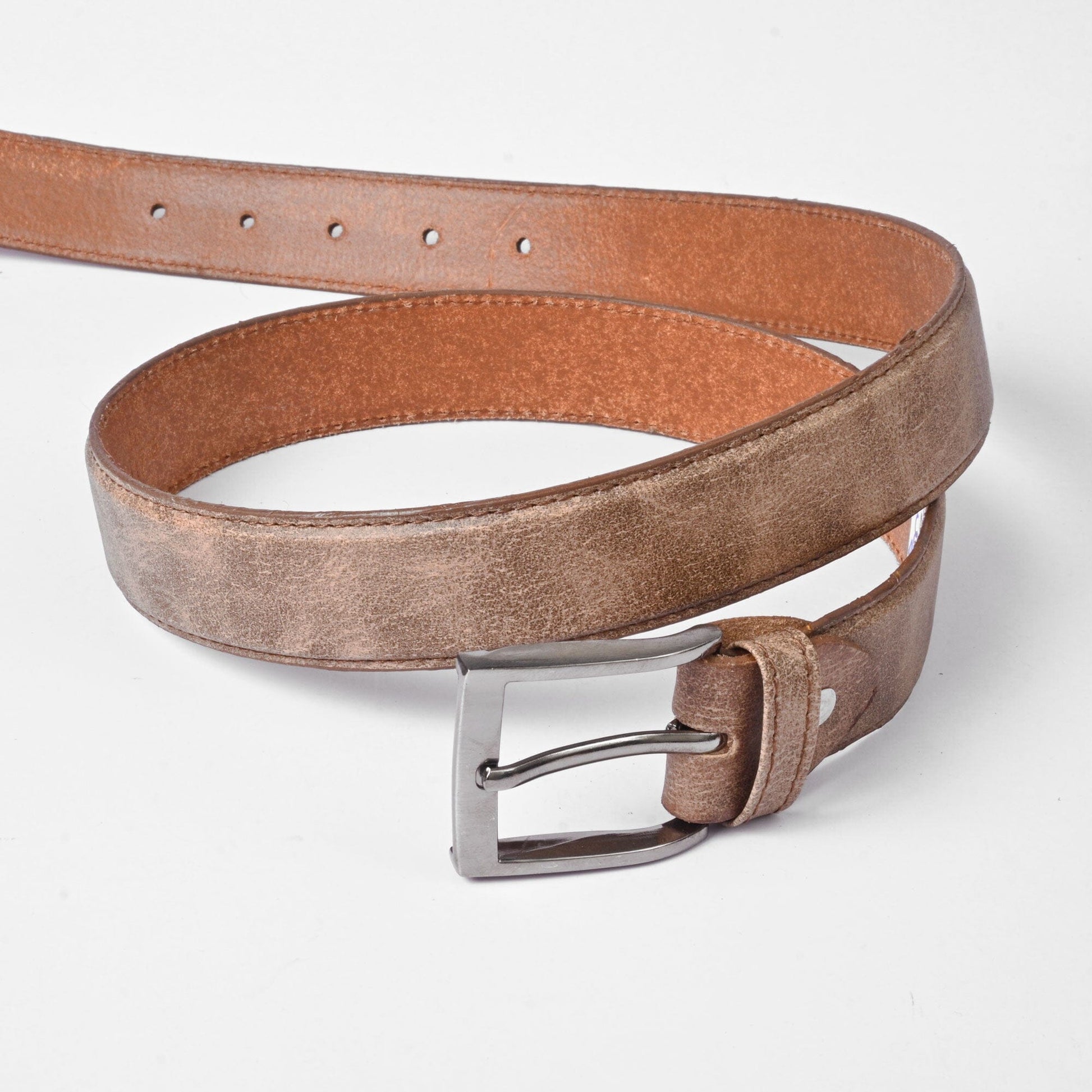 L&L Men's Ignacio Texture Design Leather Belt Men's Belt LNL 