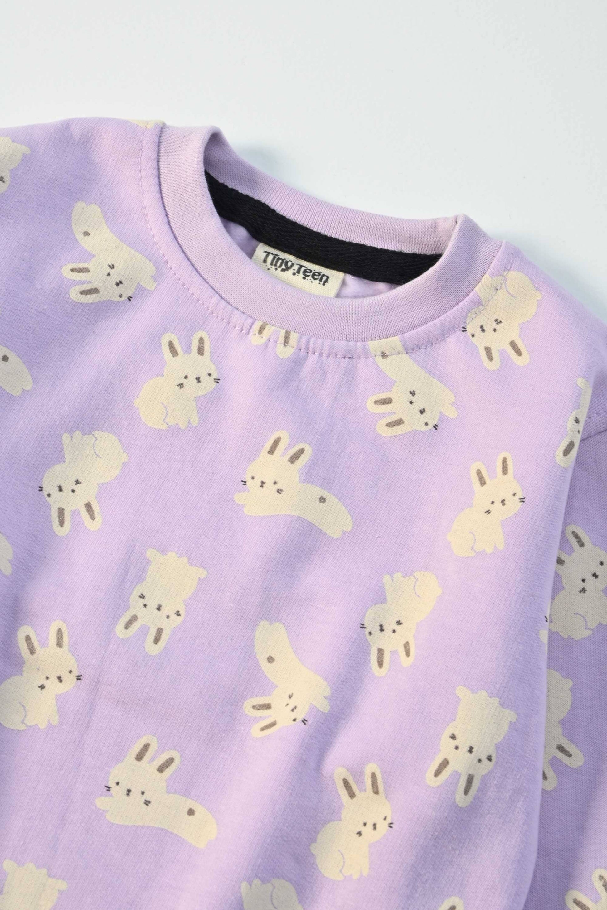 Tiny Teen Kid's Rabbits Printed Fleece Sweat Shirt Kid's Sweat Shirt SNR 