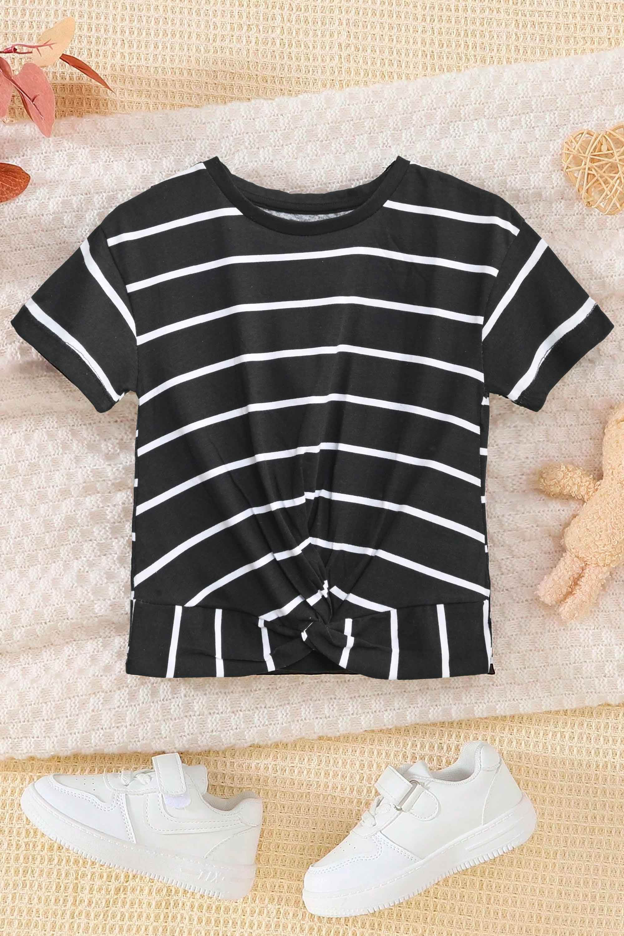 Hudson Girl s Lining Design Stylish Tee Shirt