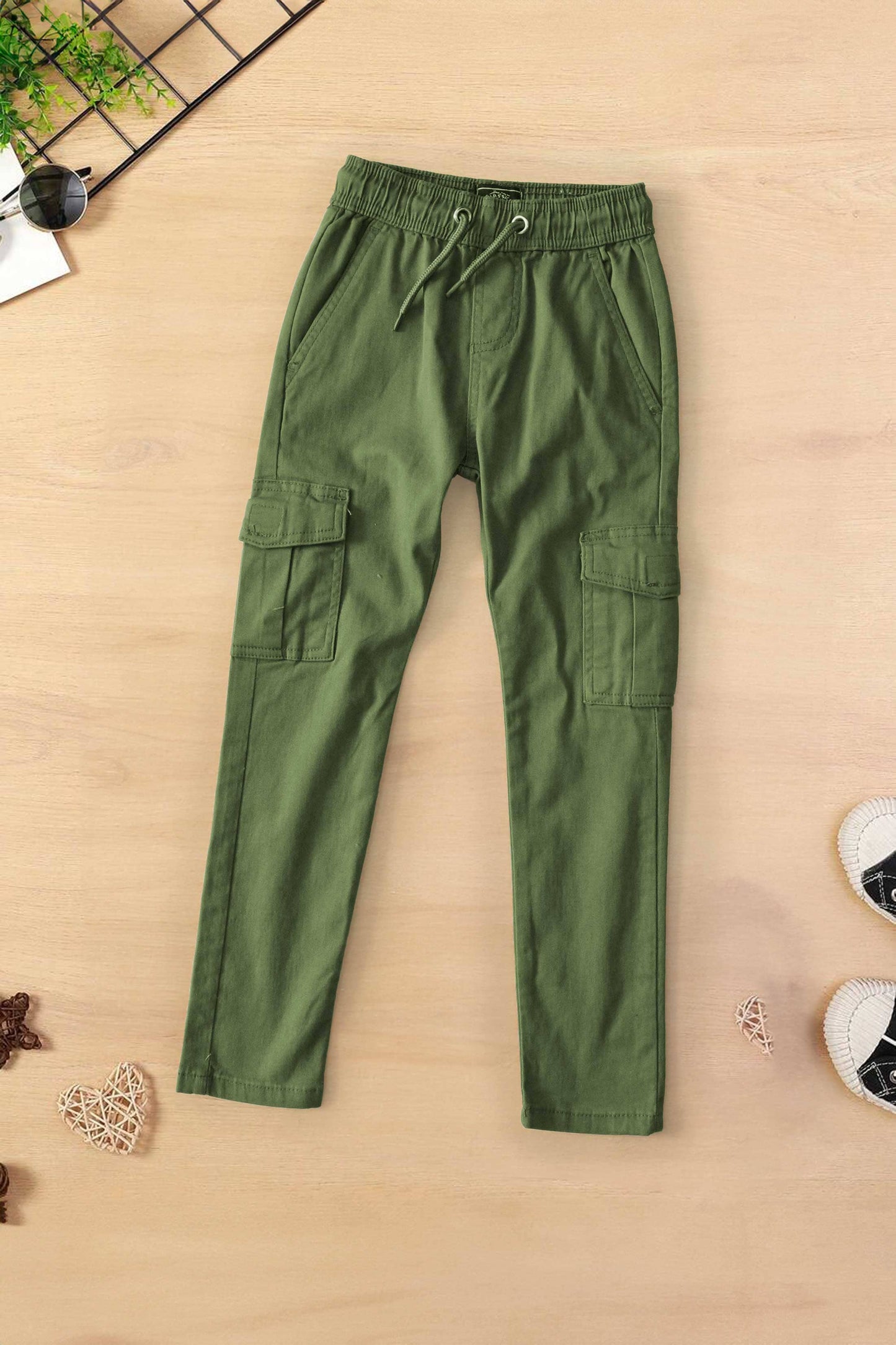 Fashion Classic Boy's Cargo Pants Boy's Trousers HAH Enterprise Olive 4 Years 