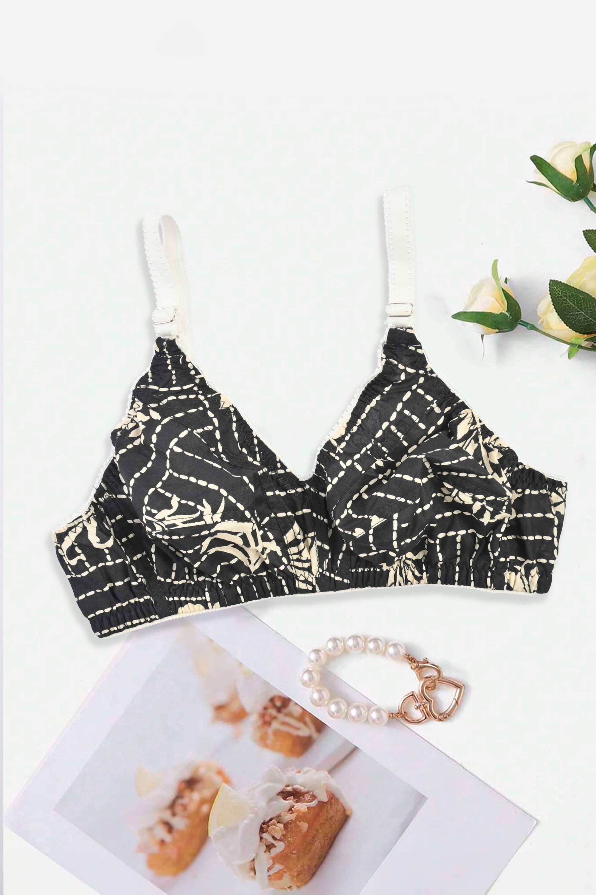 Women s Bristol Printed Basic Cotton Bra