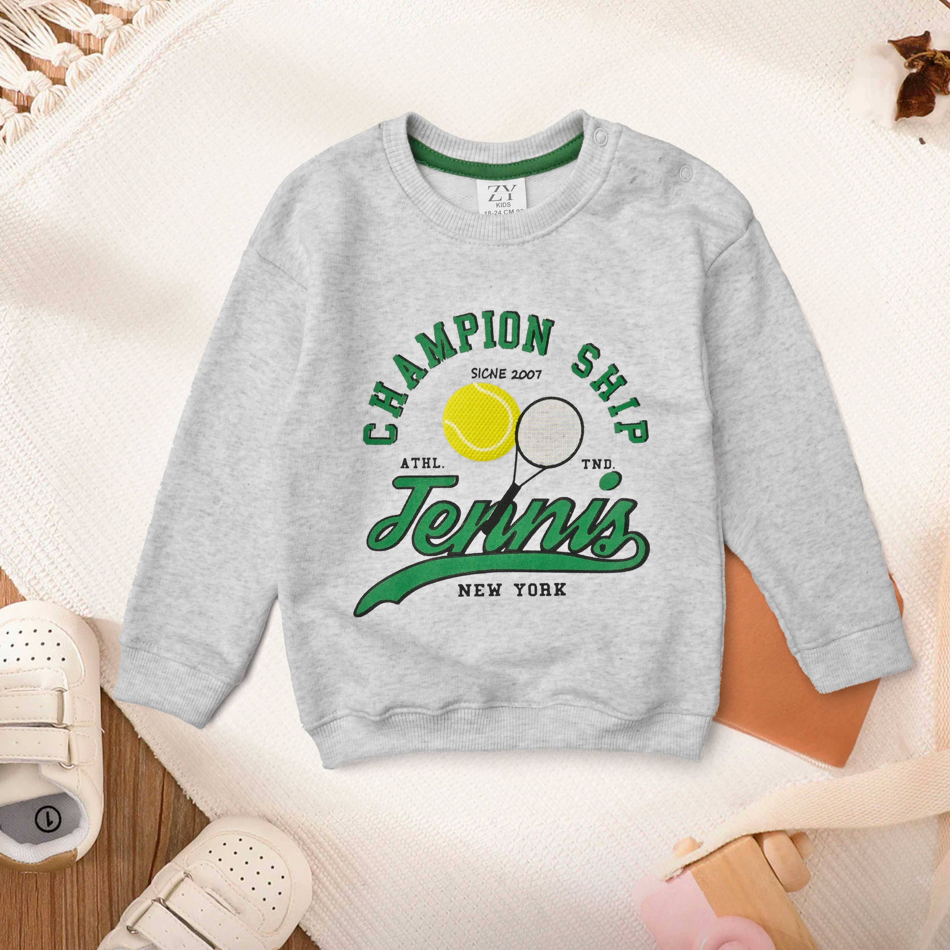 ZY Kid s Champion Ship Printed Terry Sweat Shirt