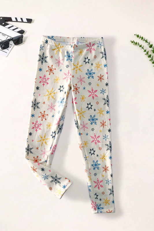 Cat&Jack Girl's Printed Fleece Trouser Girl's Trousers Athar Traders ( Sale Basis ) Cream XS(4-5 Years) 