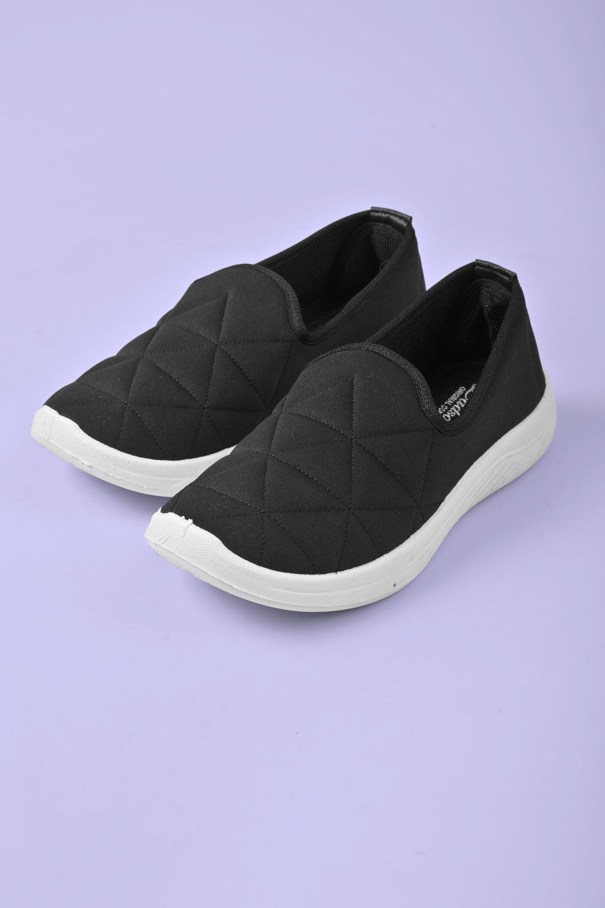 Quilted slip clearance on sneakers black