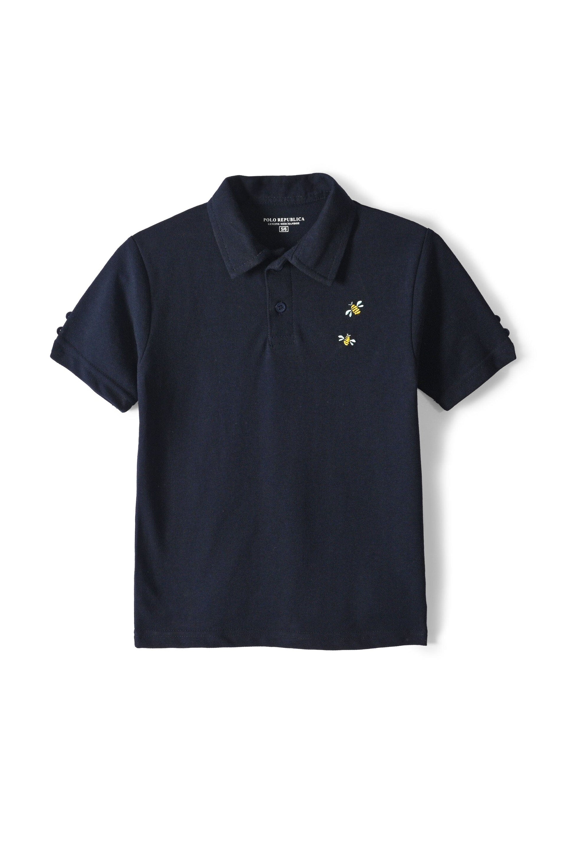 Polo Republica Kid's Bees Embroidered Polo Shirt Kid's Polo Polo Republica Navy 1-2 Years 