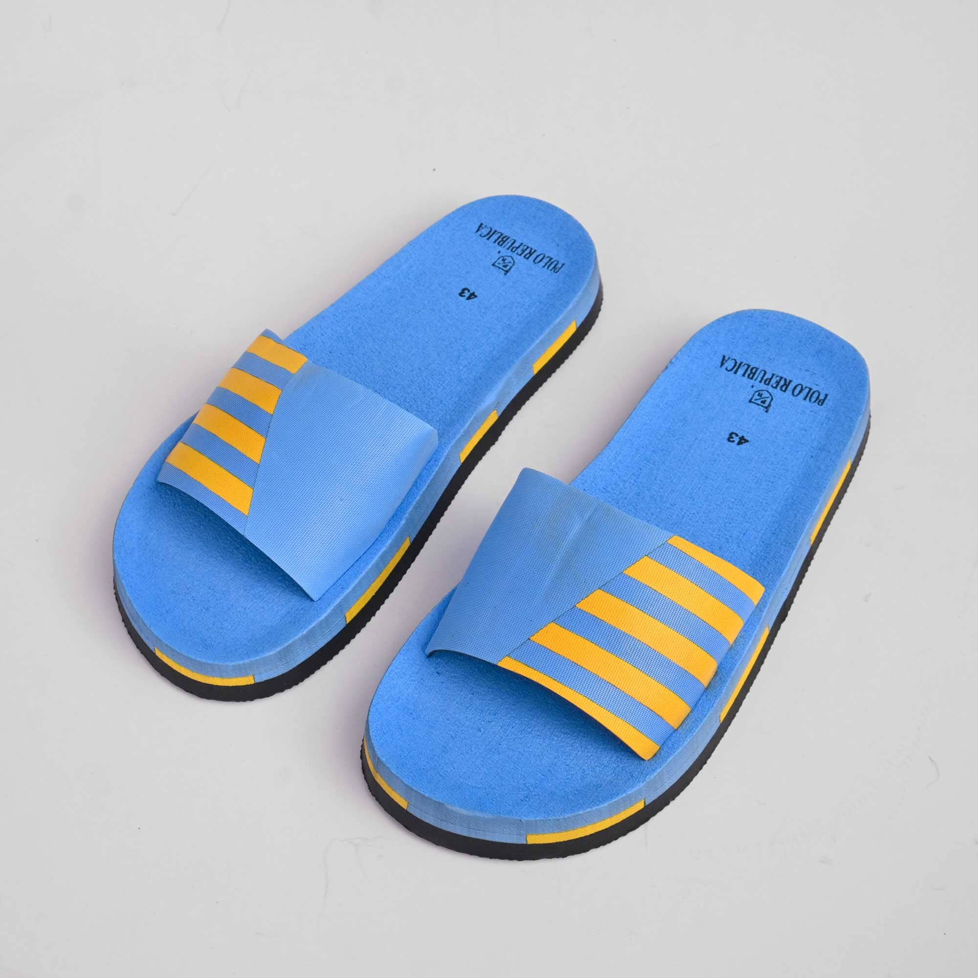 Polo Republica Men's Striped Design Soft Slides