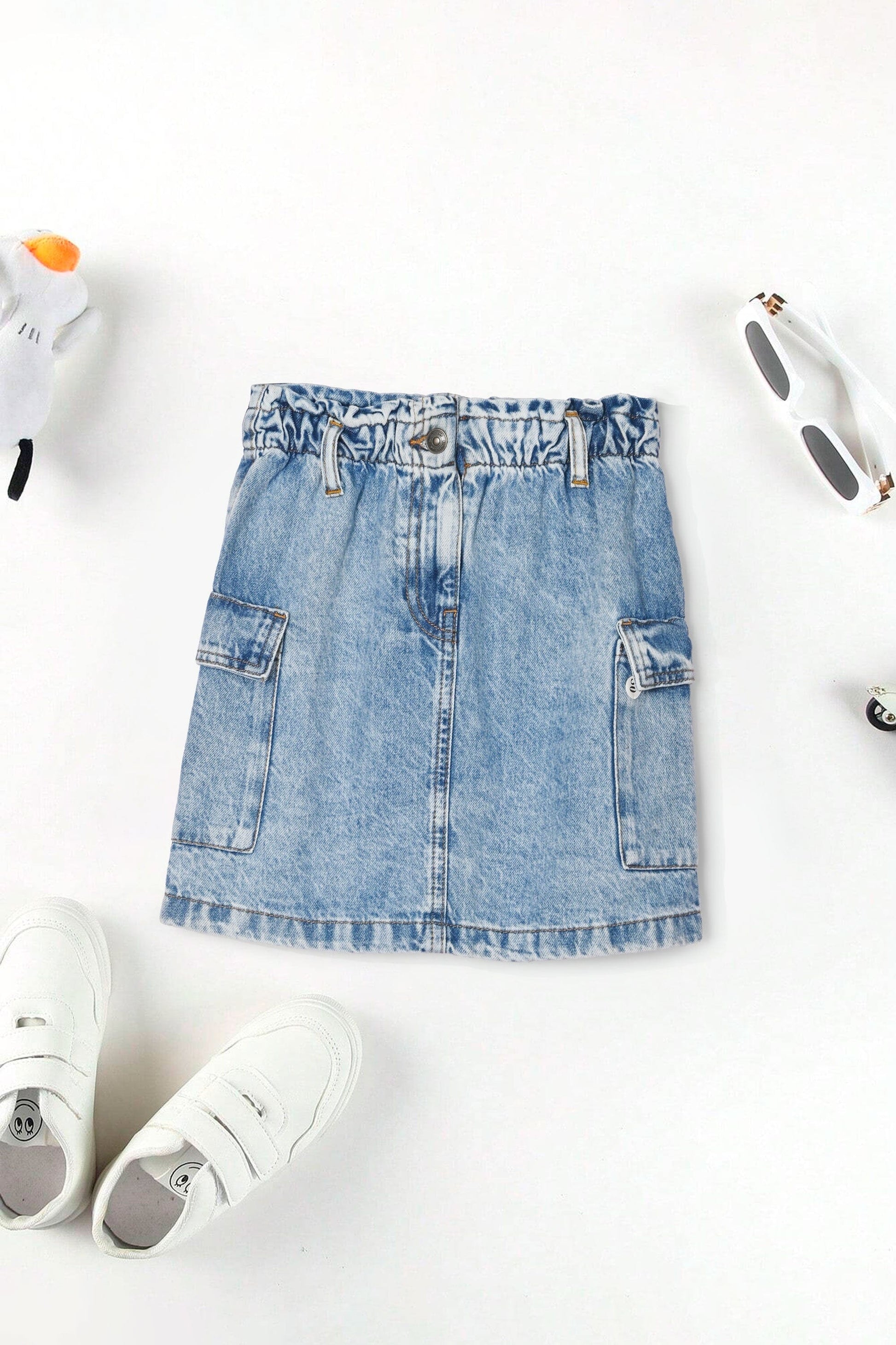 Cut Label Girl's Toulon Denim Skirt Girl's Skirt HAS Apparel 