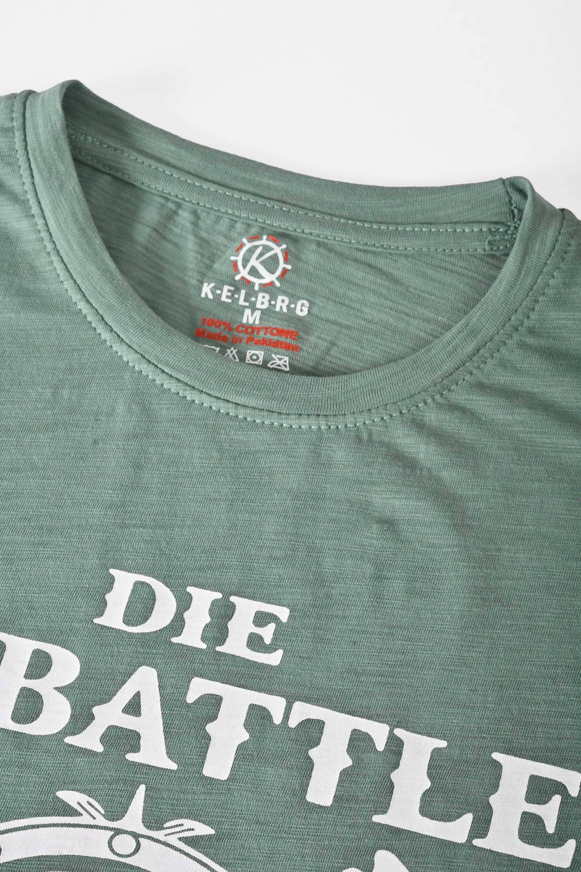 Kelbrg Men's Die In Battle Printed Classic Tee Shirt Men's Tee Shirt First Choice 