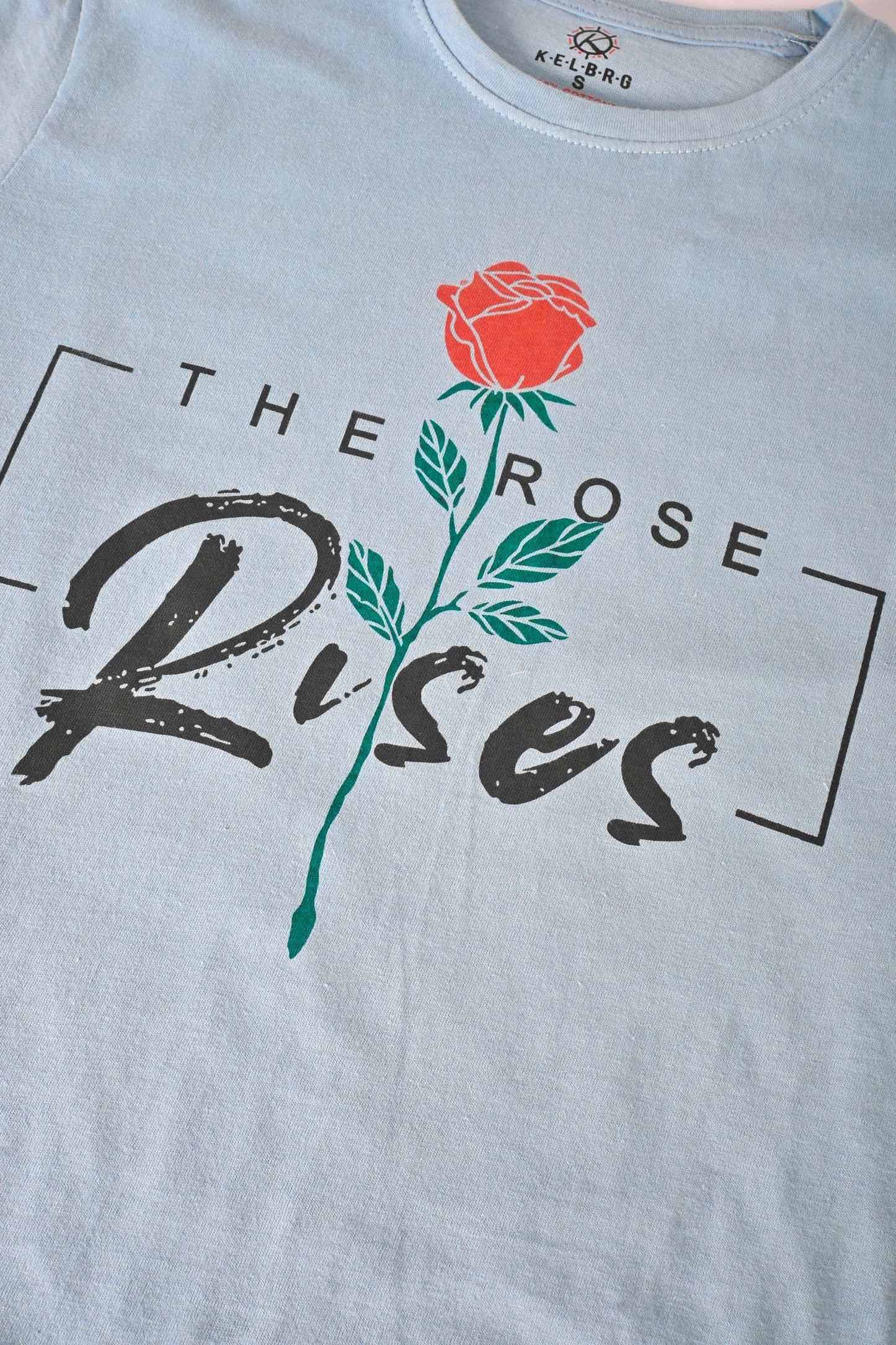 Kelbrg Men's The Rose Rises Printed Tee Shirt Men's Tee Shirt First Choice 