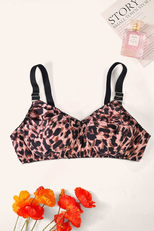 H.A Women's Leopard Printed Comfort Linen Bra Women's Lingerie SRL 