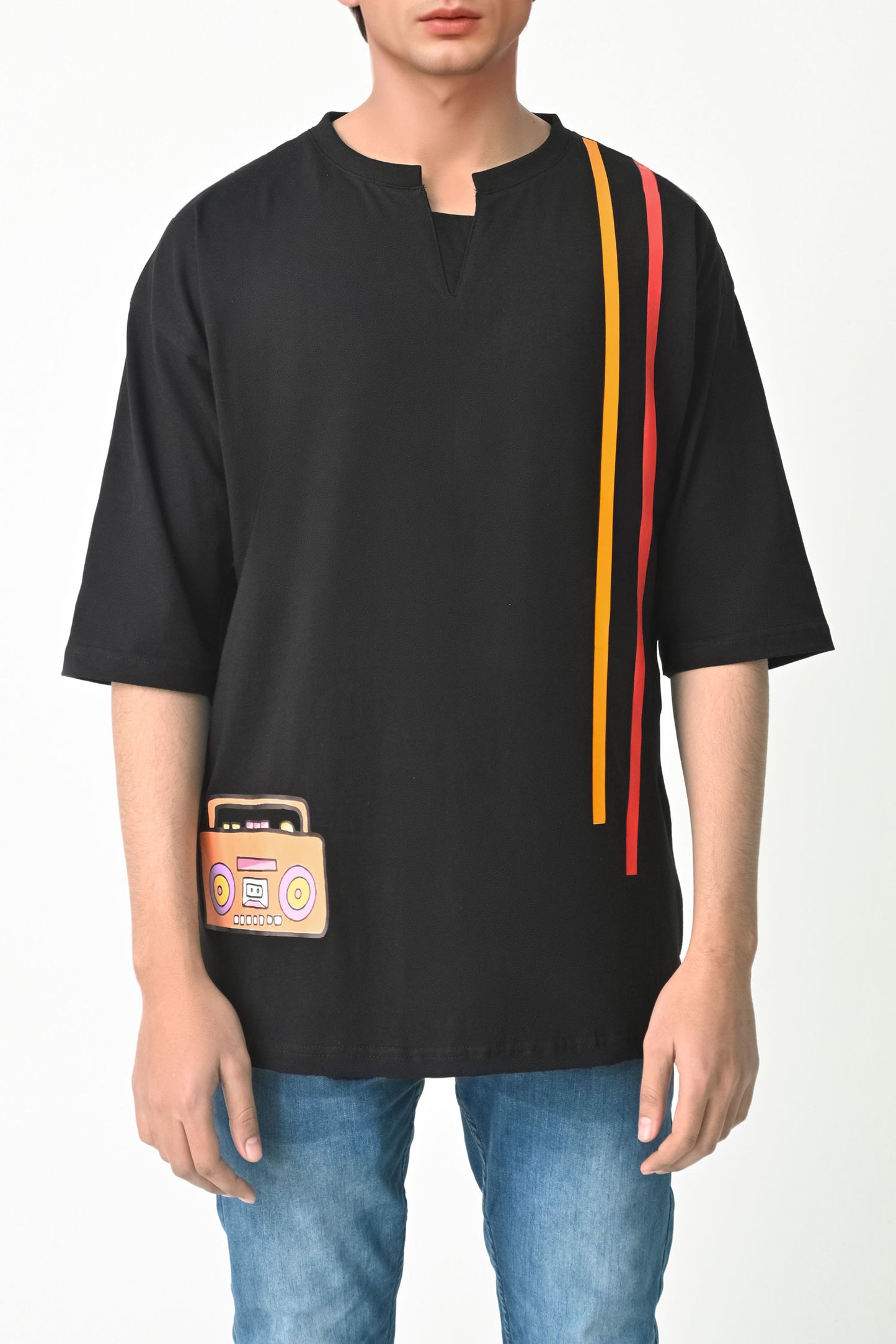 Polo Republica Men's Oversized Kurta Tee