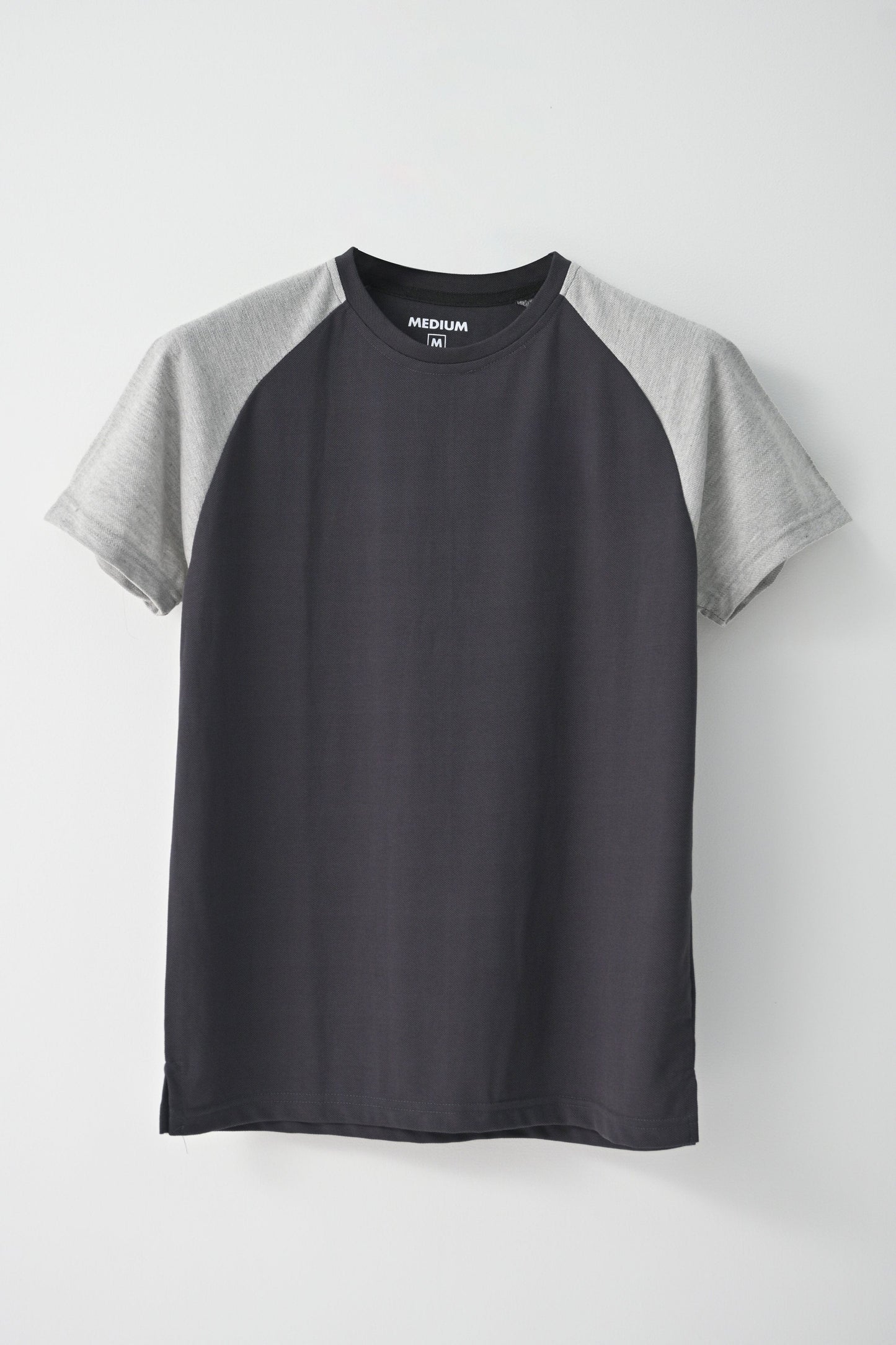 Men's Contrast Design Raglan Sleeve Minor Fault Tee Shirt