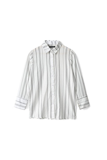 East West Women's Striped Minor Fault Casual Shirt