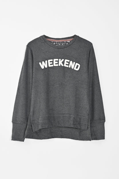 Royce Brand Women's Weekend Applique Embroidered Sweatshirt Women's Sweat Shirt Minhas Garments 