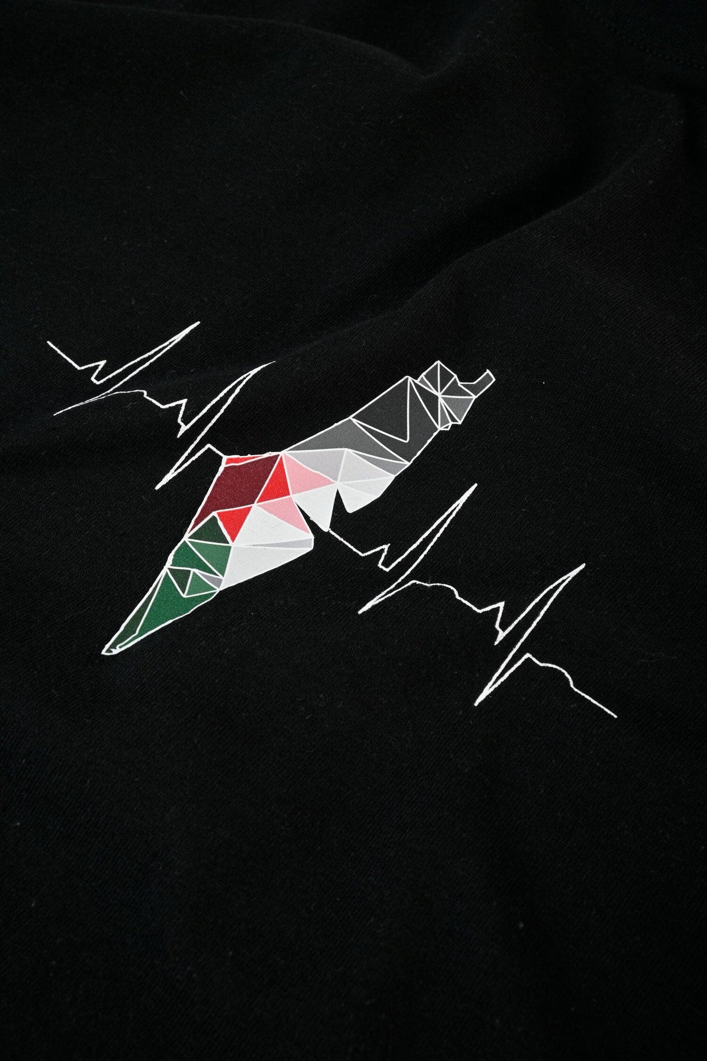 LE Men's Palestine's Heartbeat Printed T Shirt - 100% Combed BCI Cotton Men's Tee Shirt Image 