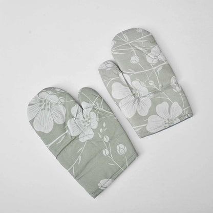 Quimper Cotton Heat Resistant Oven Gloves Pair Kitchen Accessories De Artistic D8 