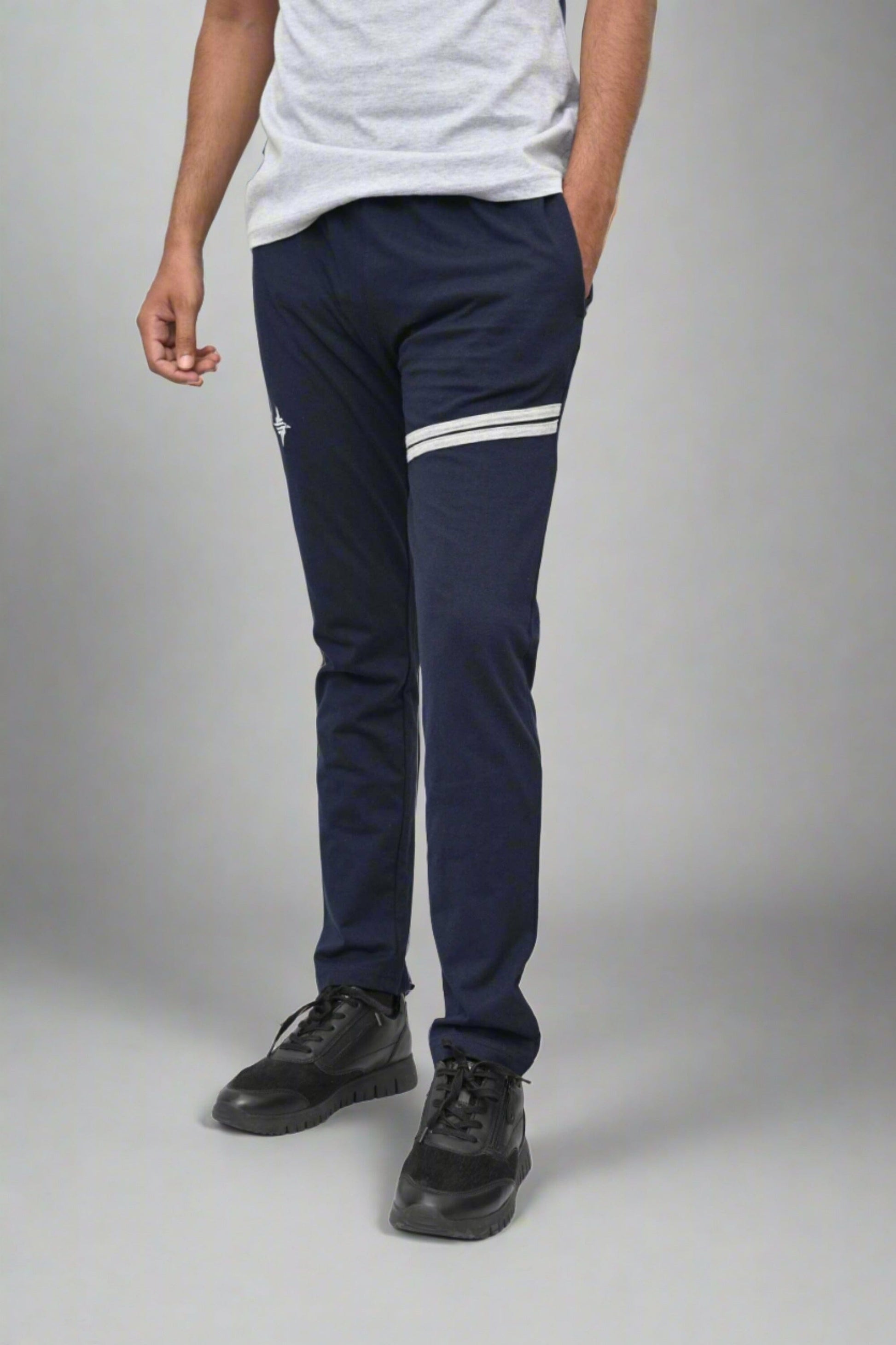 Men's Embroidered Logo & Stripes style Classic Trousers