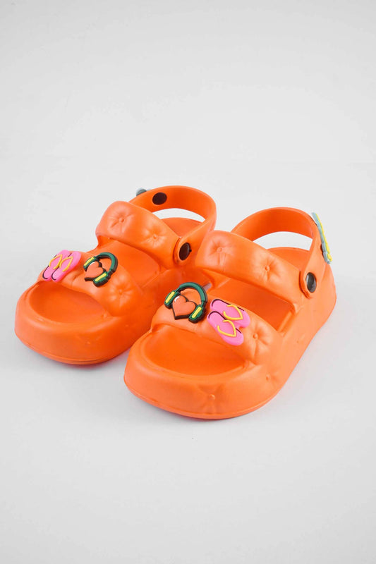 Kid's Classic Slip-On Soft Sole Sandals Boy's Shoes RAM Orange EUR 30-31 