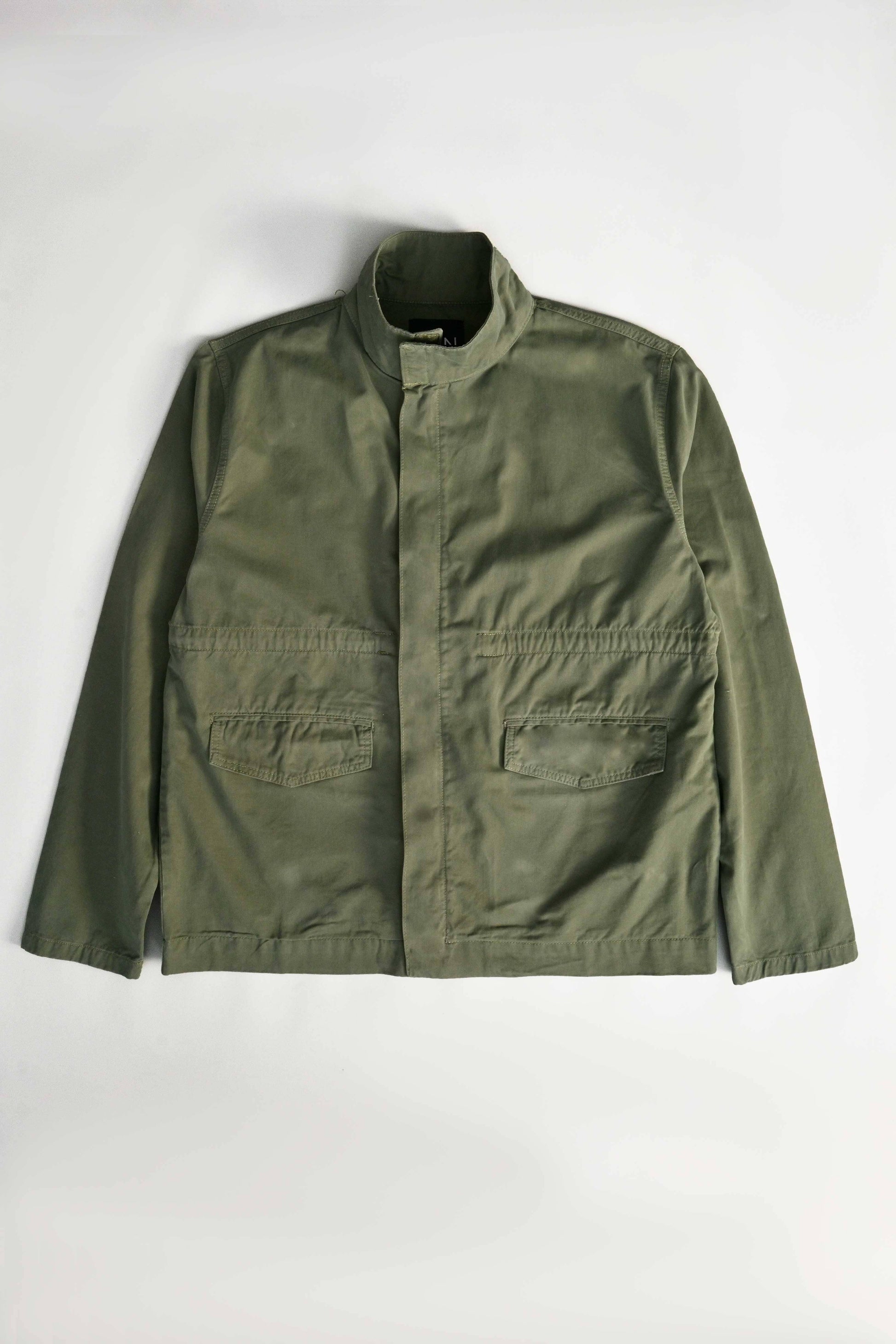 Twill Cropped Patch Pocket Shacket