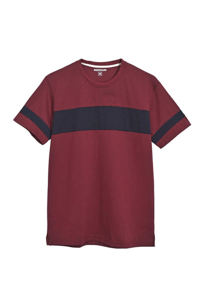 Men's Contrast Style Sleeves Classic Crew Neck Tee Shirt Men's Tee Shirt IBT 