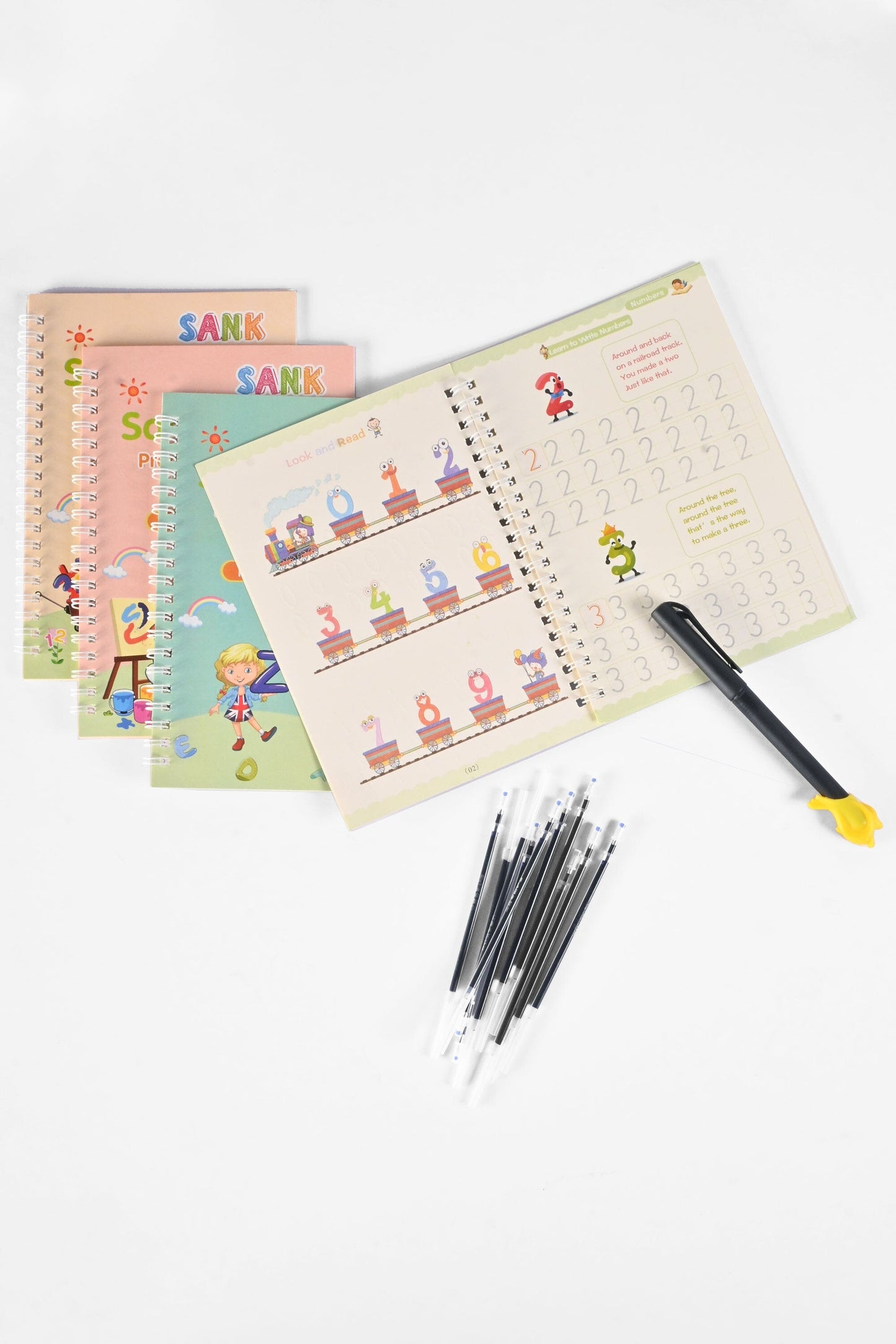 Sank Magic Practice Copybook For Preschools Drawing - Pack of 4 Book SDQ 