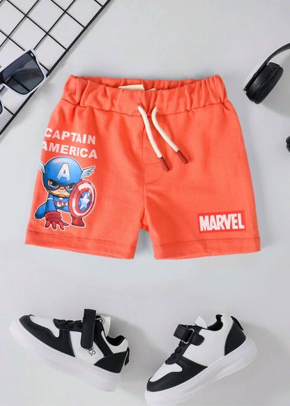 Tiny Teen Baby Kid's Captain America Printed Shorts Kid's Shorts SNR 