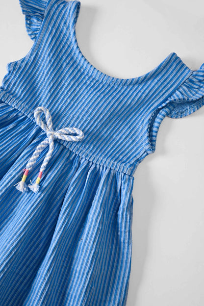 VC Girl's Hamburg Striped Design Premium Frock