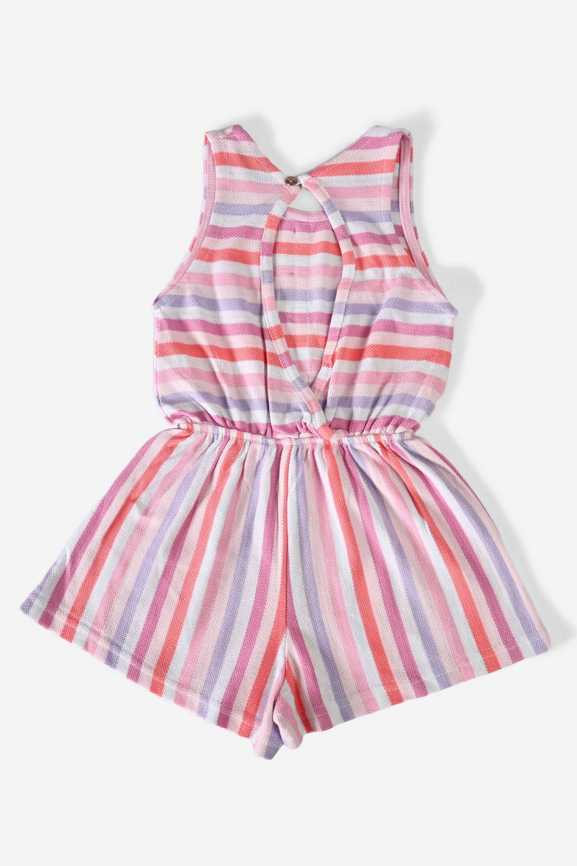 Girl's Buttoned Style Premium Romper